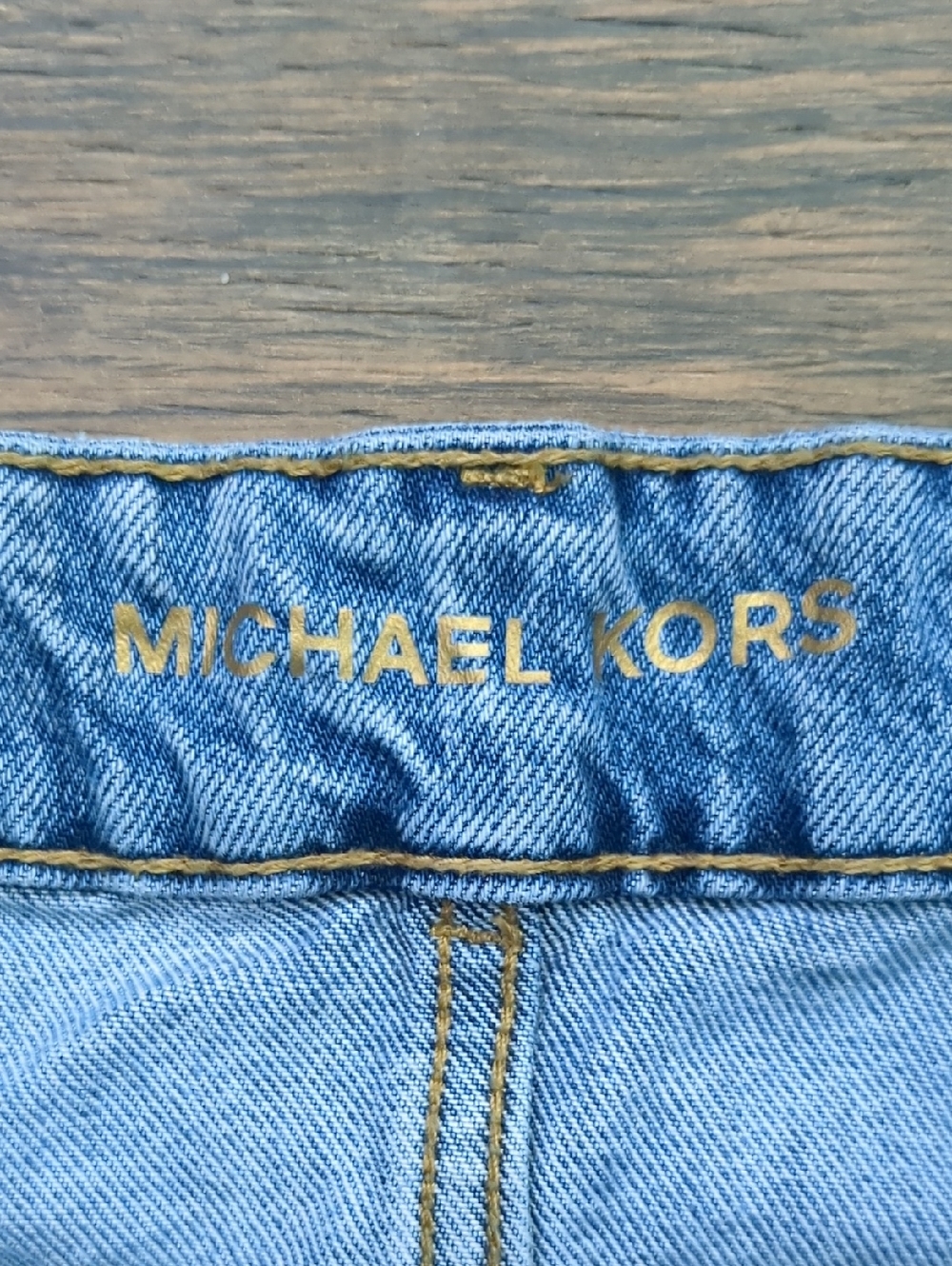 Michael Kors Light Blue Button-Front Denim Pencil Midi Jean Skirt, Size 4 - Picture 5 of 7